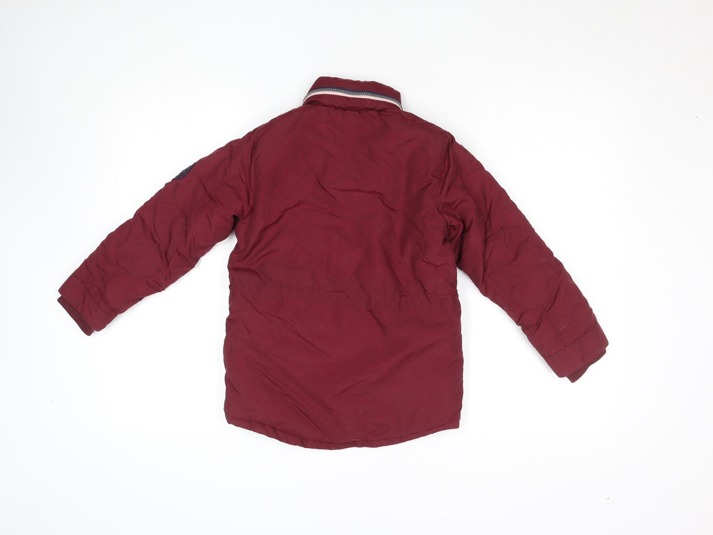 SoulCal & Co Girls Red Parka Coat 6-7 Years Lined Winter Jacket