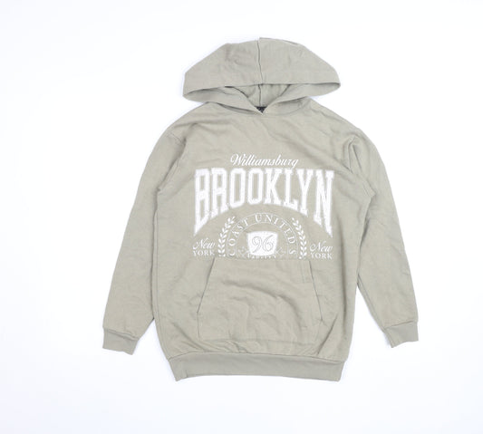 New Look Girls Grey Brooklyn Pullover Hoodie Age 10-11 Years Regular Fit