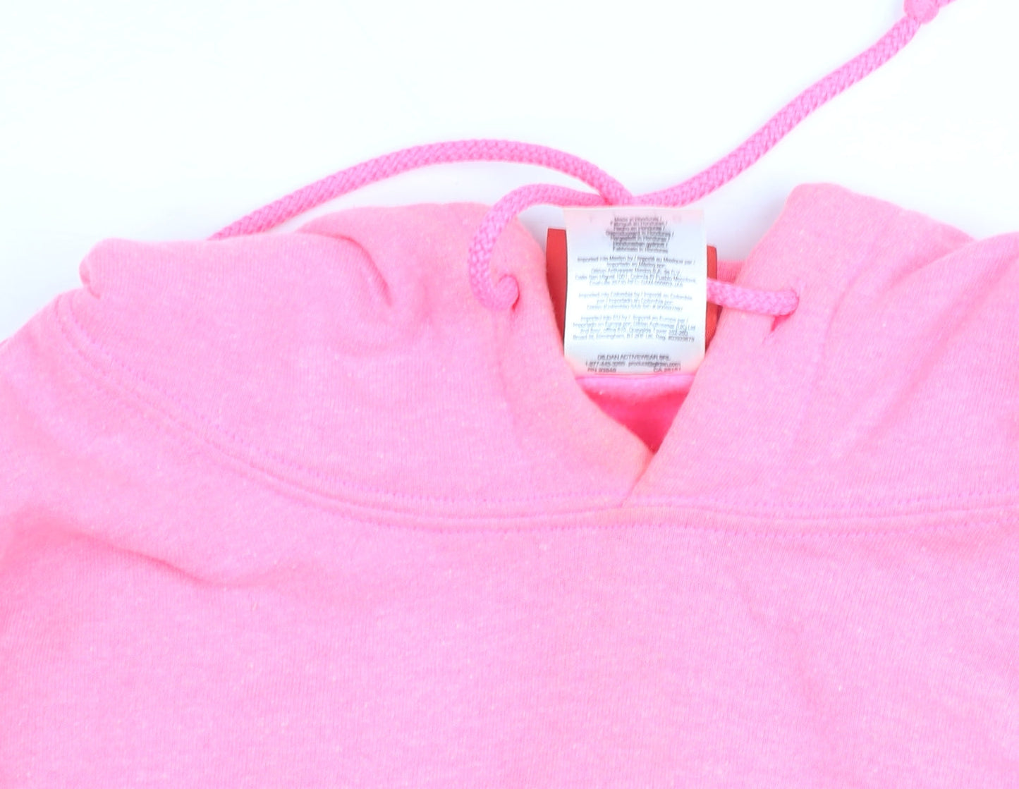 BHMG Womens Pink Pullover Hoodie L Graphic Print Cotton Blend