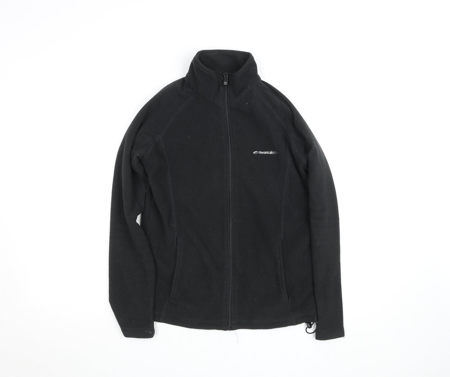 Mountainlife Women's Black Full Zip Fleece Jacket Size 10 Polyester Outdoor Wear