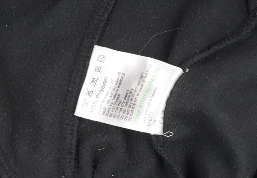 Mountainlife Women's Black Full Zip Fleece Jacket Size 10 Polyester Outdoor Wear
