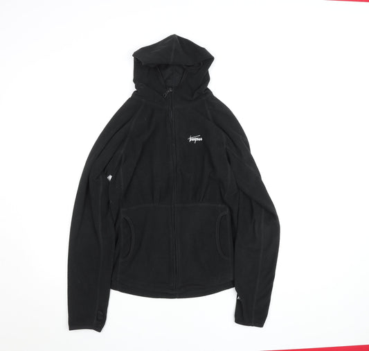 Trespass Womens Black Fleece Hooded Full Zip Jacket Size M