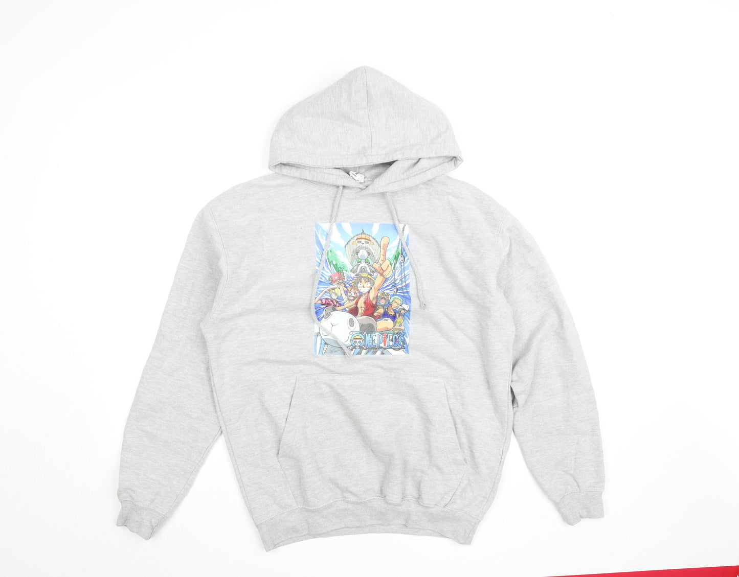 Just Hoods Anime One Piece Grey Hoodie Women M Pullover Cotton Blend