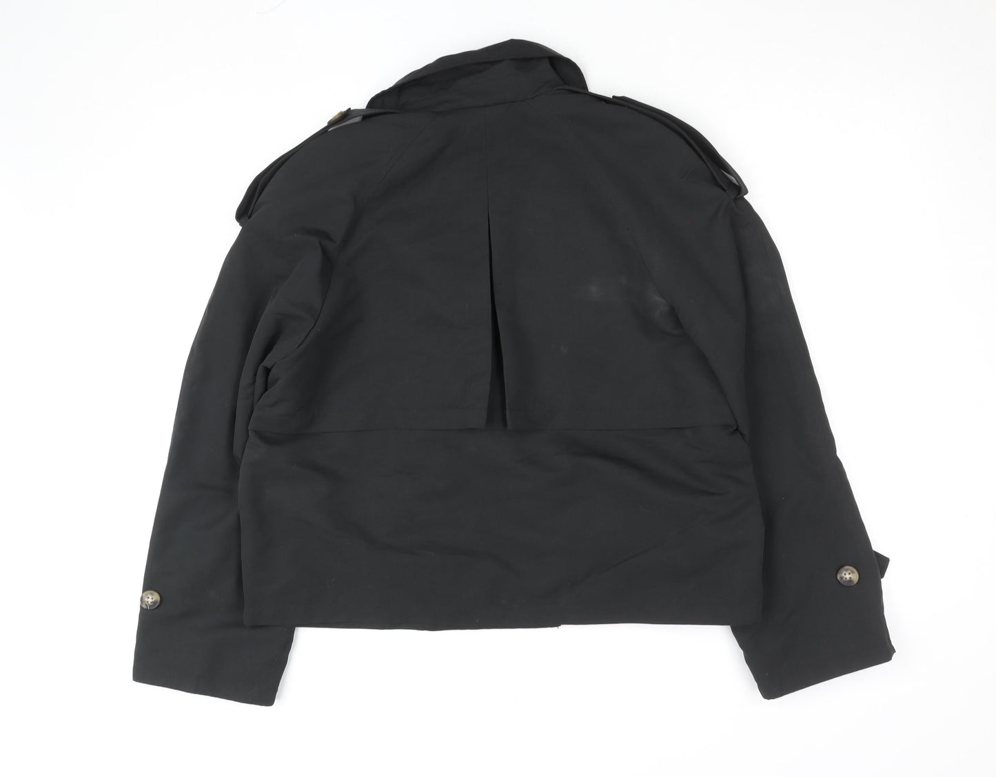 Vero Moda Women's Black Cropped Pea Coat Jacket Size 12
