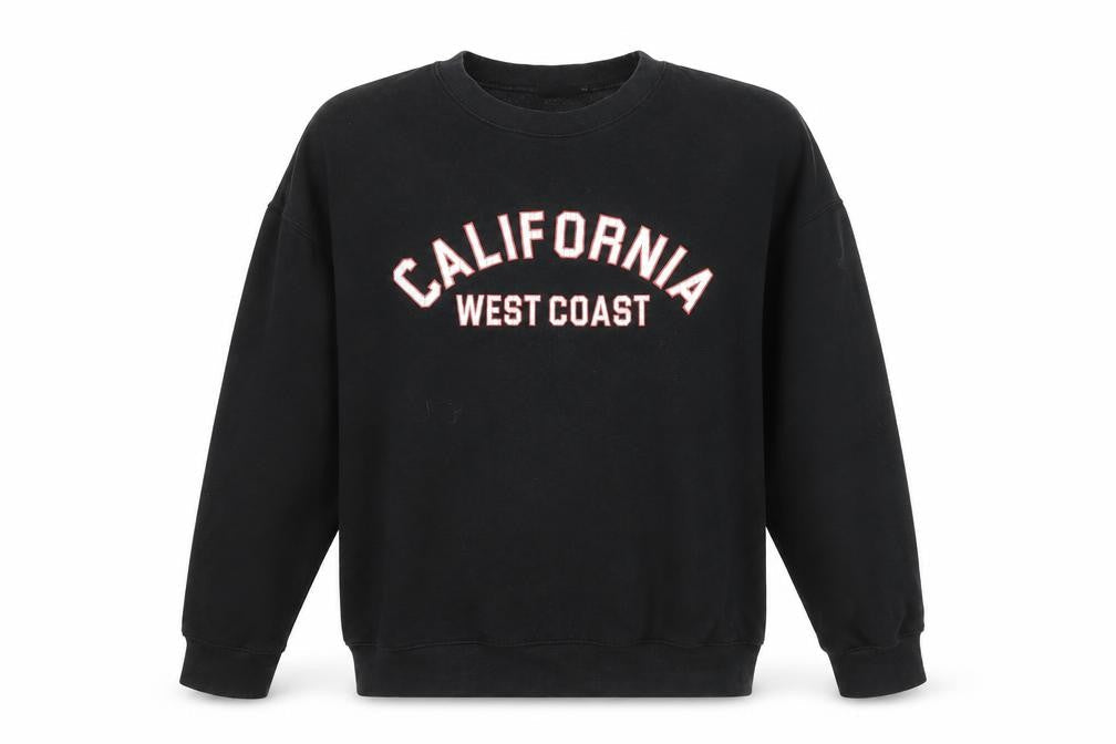 Boohoo Womens Black California West Coast Pullover Sweatshirt M