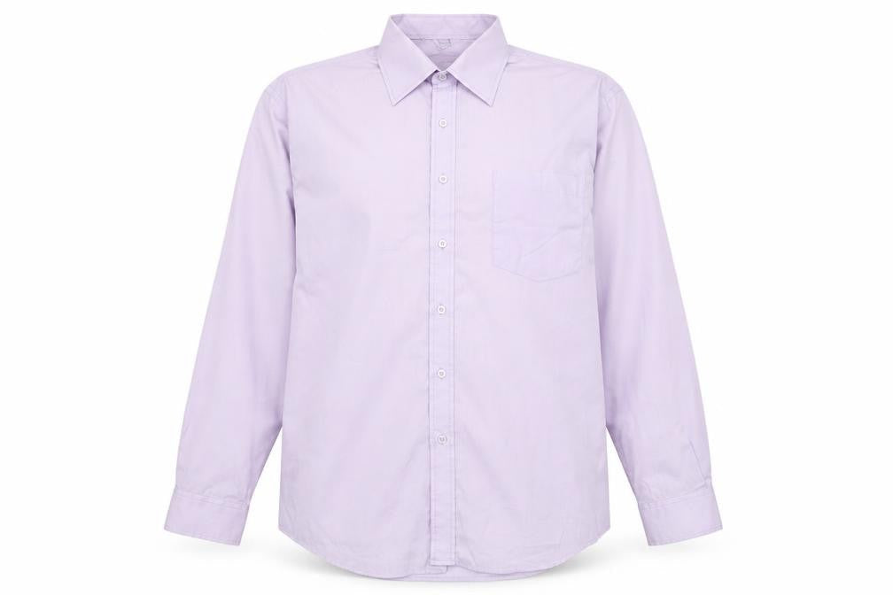 Jason Jones Men’s Purple Long Sleeve Button-Up Shirt Size 17.5 Regular Fit