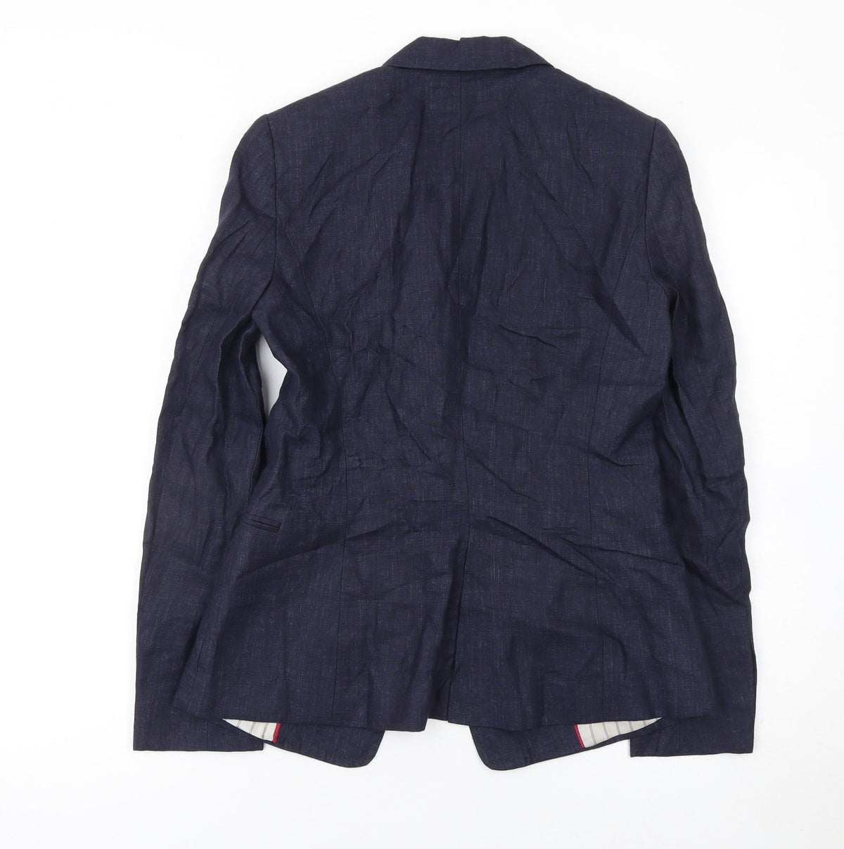 Zara Basic Women's Blue Linen Single Breasted Blazer XS