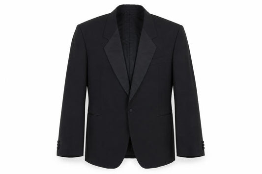 Varteks Men’s Black 46 Regular Wool Shawl Lapel Jacket