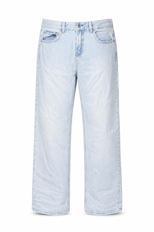 Stradivarius Unisex Light Blue Straight Leg Denim Jeans M