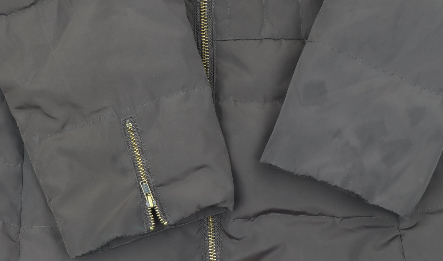 Phase Eight Women’s Brown Hooded Puffer Coat Size 10 Down Filled