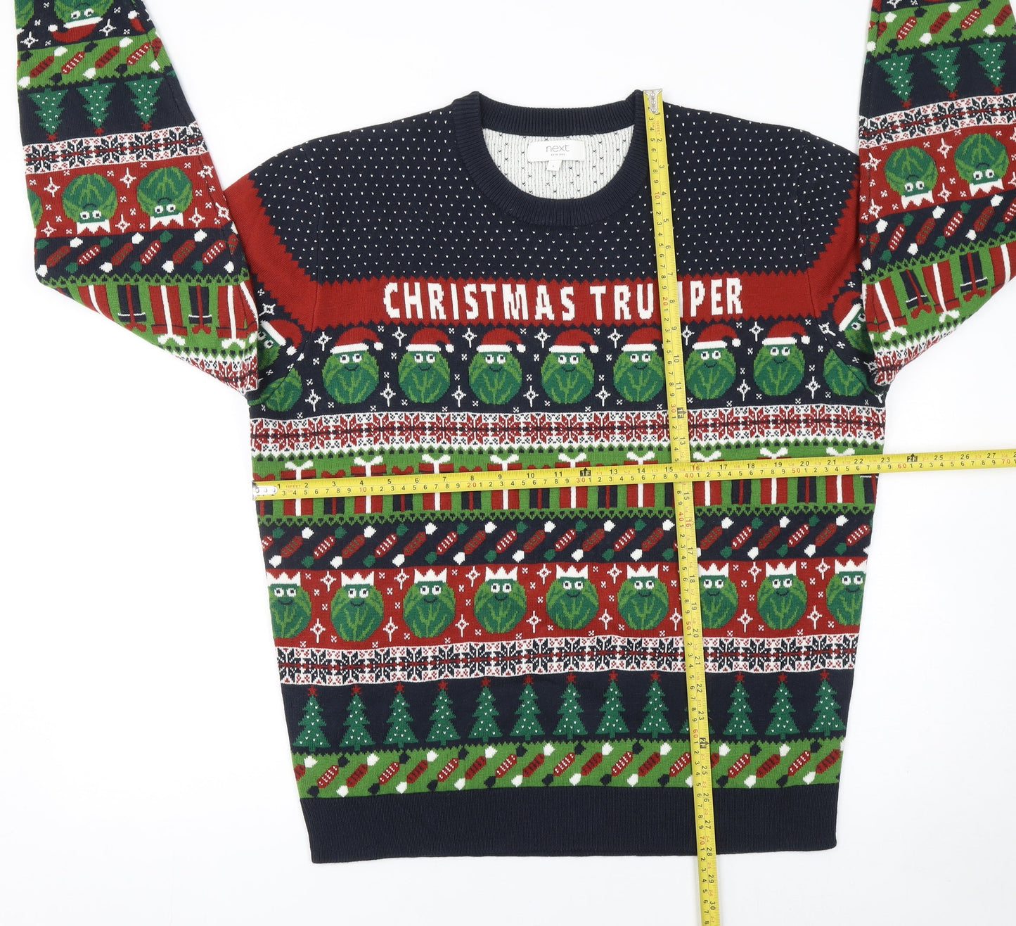 Next Men’s Multicoloured Christmas Trumper Jumper L Knit Pullover