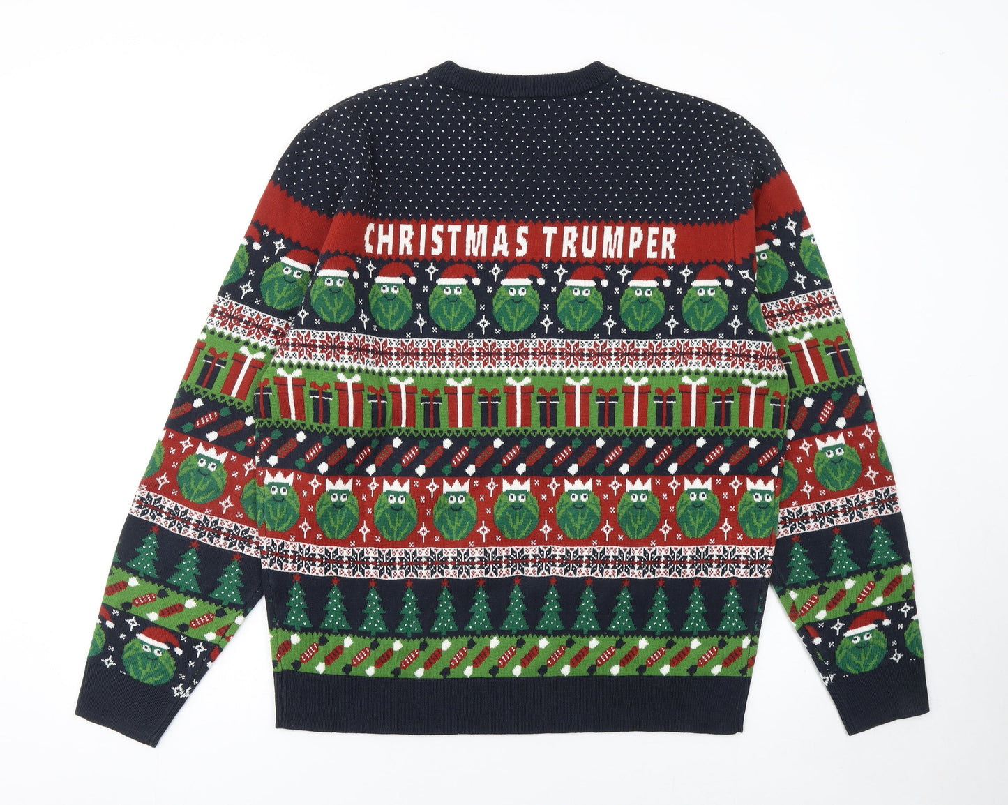Next Men’s Multicoloured Christmas Trumper Jumper L Knit Pullover