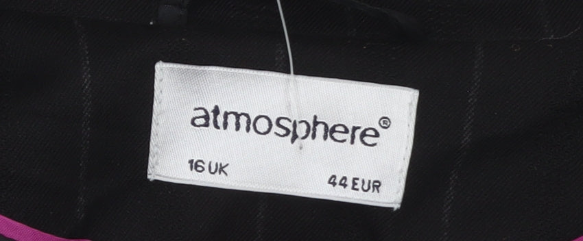 Atmosphere Womens Black Pinstripe Blazer UK 16 Single-Breasted Jacket