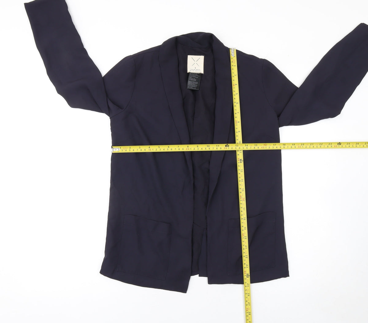 Pins and Needles Womens Navy Shawl Collar Blazer Jacket Size S Polyester