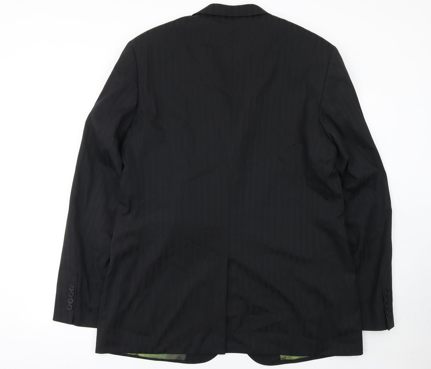 Ted Baker Men’s Black Pinstripe 44L Wool Suit Jacket