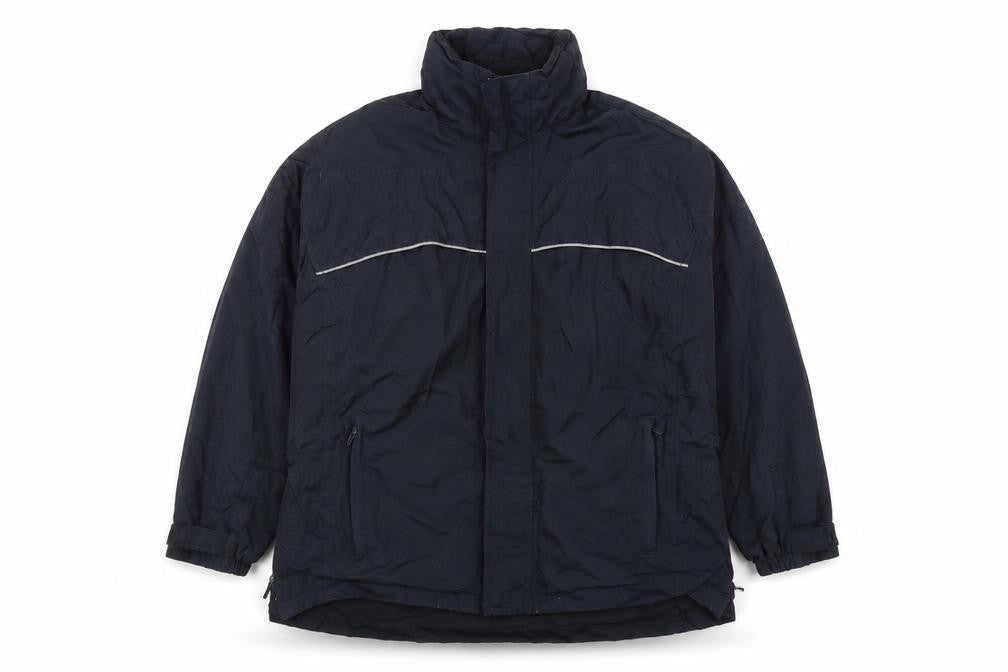 DRI Men's Blue Waterproof Windproof Mid-Length Jacket Size L