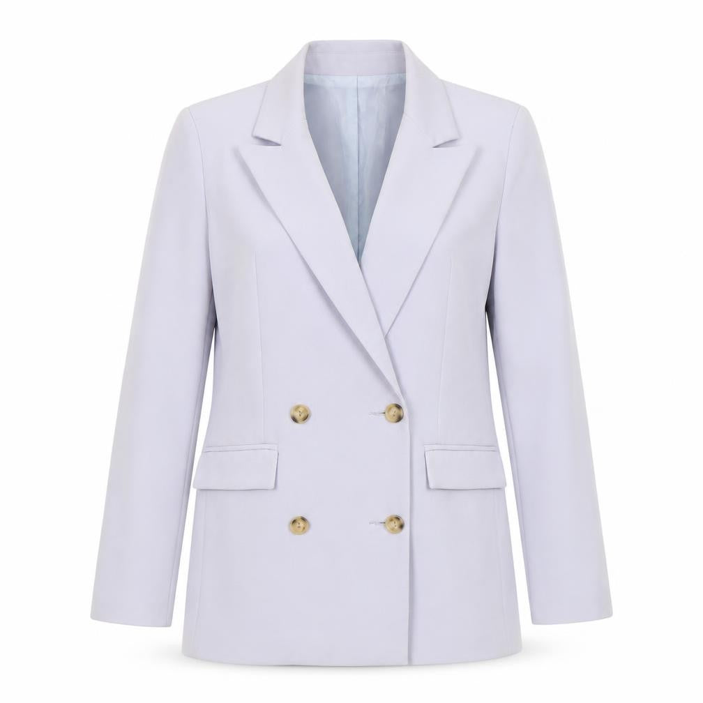 Topshop Women Lavender Double-Breasted Blazer Jacket UK 10