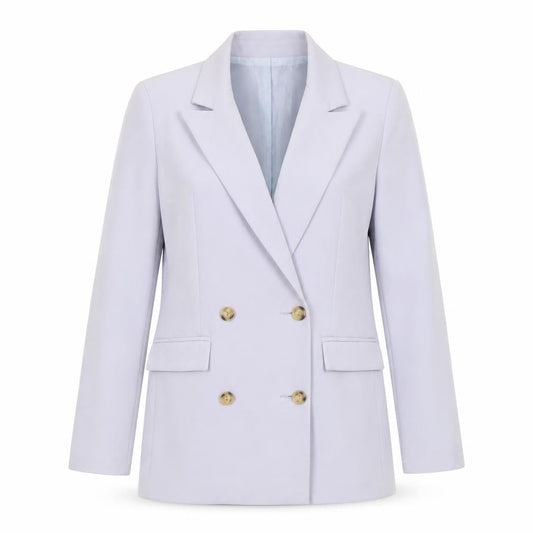 Topshop Women Lavender Double-Breasted Blazer Jacket UK 10