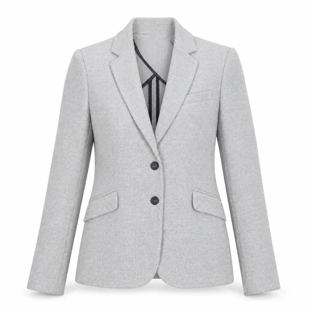 Zara Woman Grey Two-Button Blazer Jacket Small Regular Fit