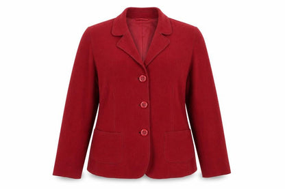 Rowland's Women's Red Wool Blazer Size 14 Single Breasted Jacket