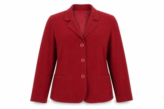 Rowland's Women's Red Wool Blazer Size 14 Single Breasted Jacket