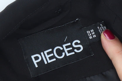 Pieces Women’s Black XS Single-Breasted Blazer Jacket