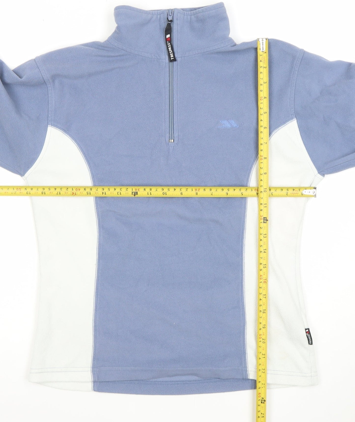Trespass Women’s Blue & White Fleece Pullover Sweatshirt Size M