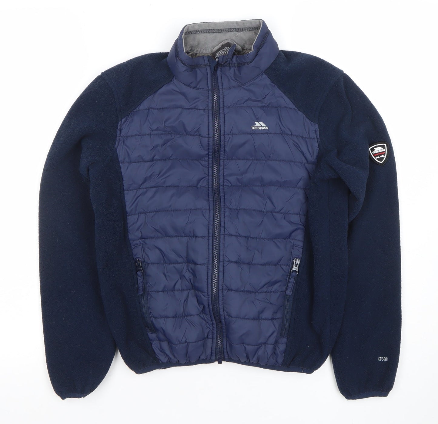 Trespass Boys Blue 9-10 Years Puffer Jacket Hooded Lightweight Outerwear