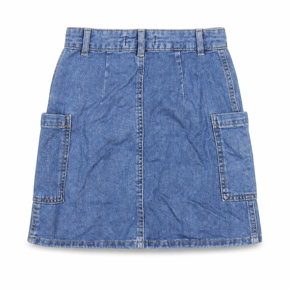 Denim Co. Women's Blue Denim Cargo Mini Skirt Size 4