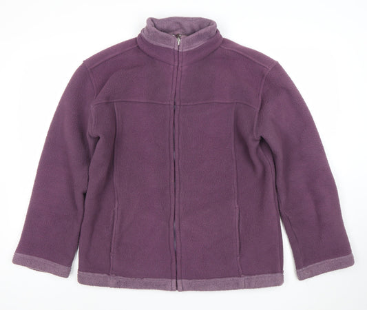 Tayberry Company Womens Purple Fleece Full Zip Jacket Size M