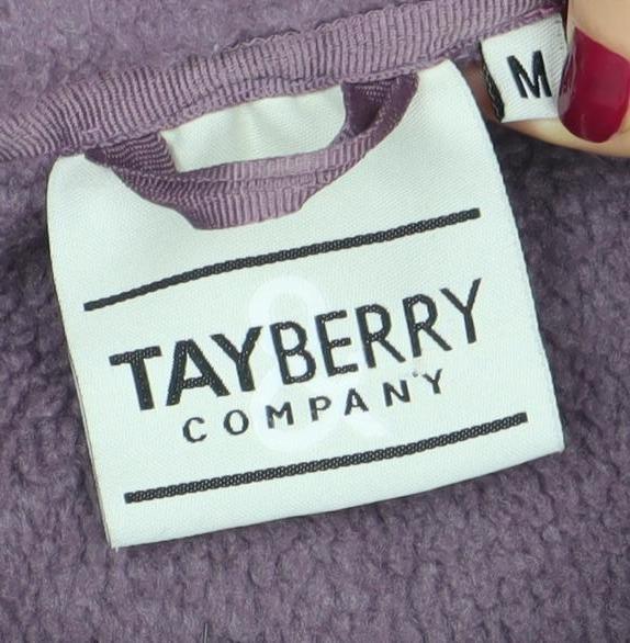 Tayberry Company Womens Purple Fleece Full Zip Jacket Size M