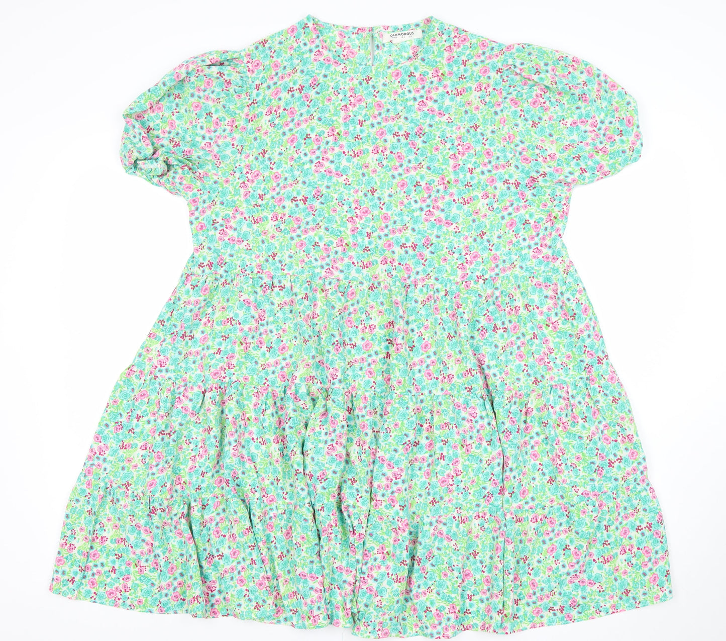 Glamorous Women's Multicoloured Floral Skater Dress Size 8