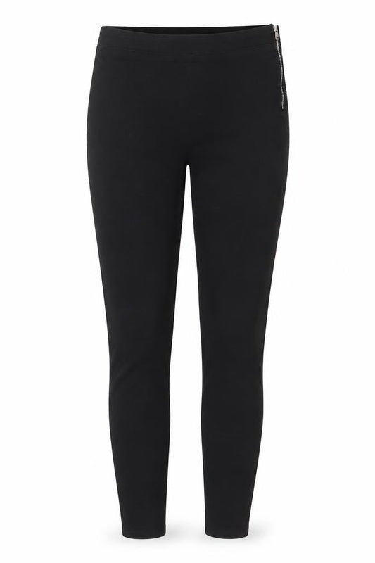 Savida Women's Black Skinny Stretch Jeans Size 6 Zip Hem