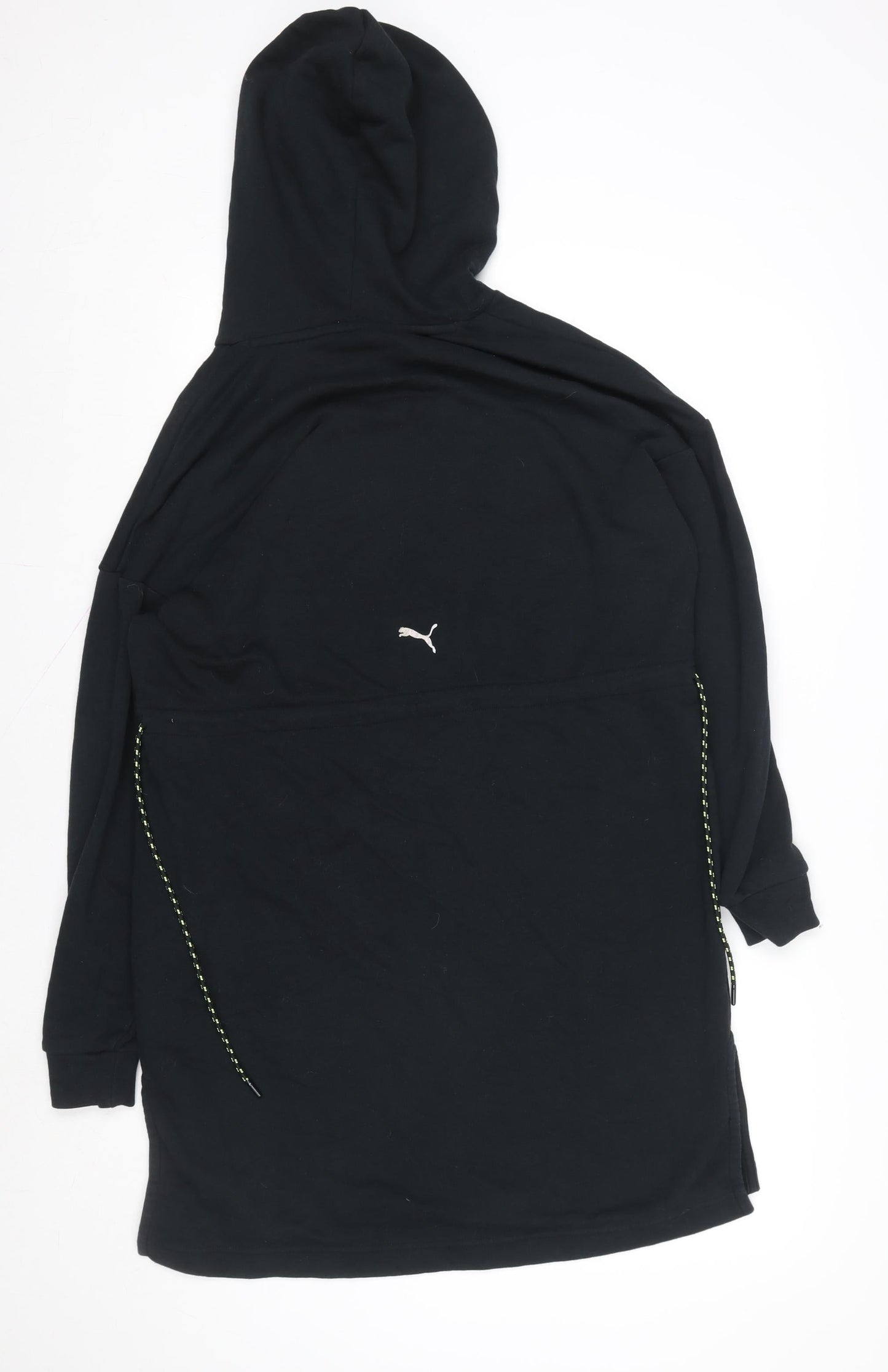 Puma Womens Black XS Pullover Hoodie with Logo Print