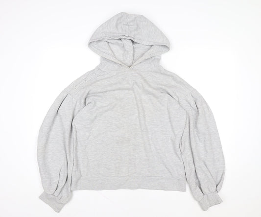 Next Women’s Grey Pullover Hoodie M Cotton Blend Casual