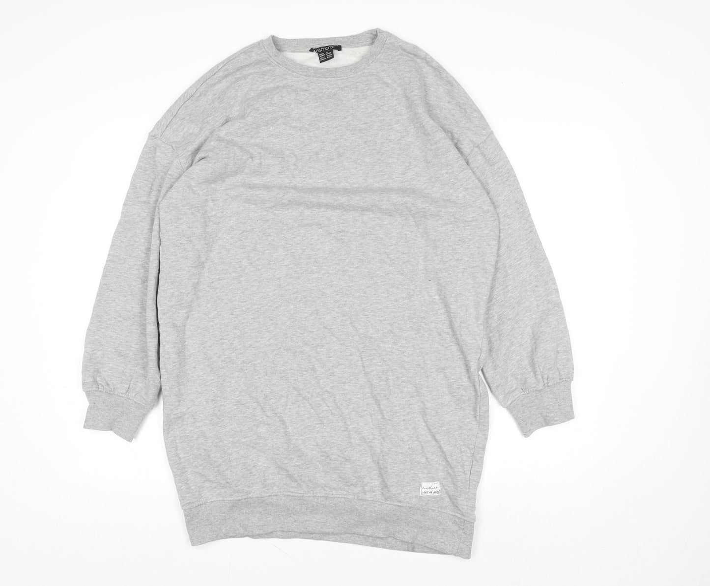 Esmara Women Grey Long Sleeve Pullover Sweatshirt Size M Cotton Blend