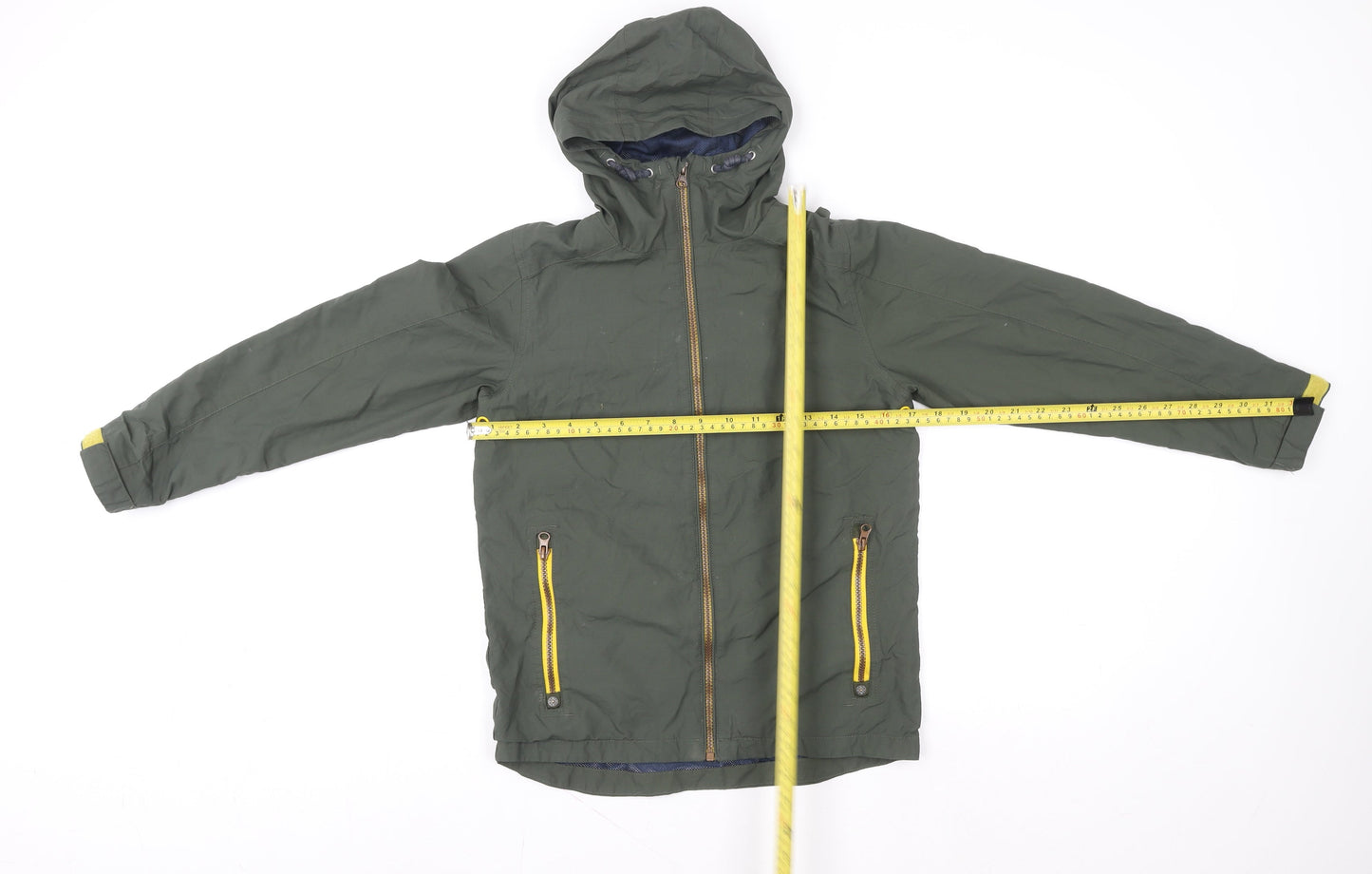 Next Boys Green Hooded Windbreaker Jacket 9 Years Lightweight Nylon