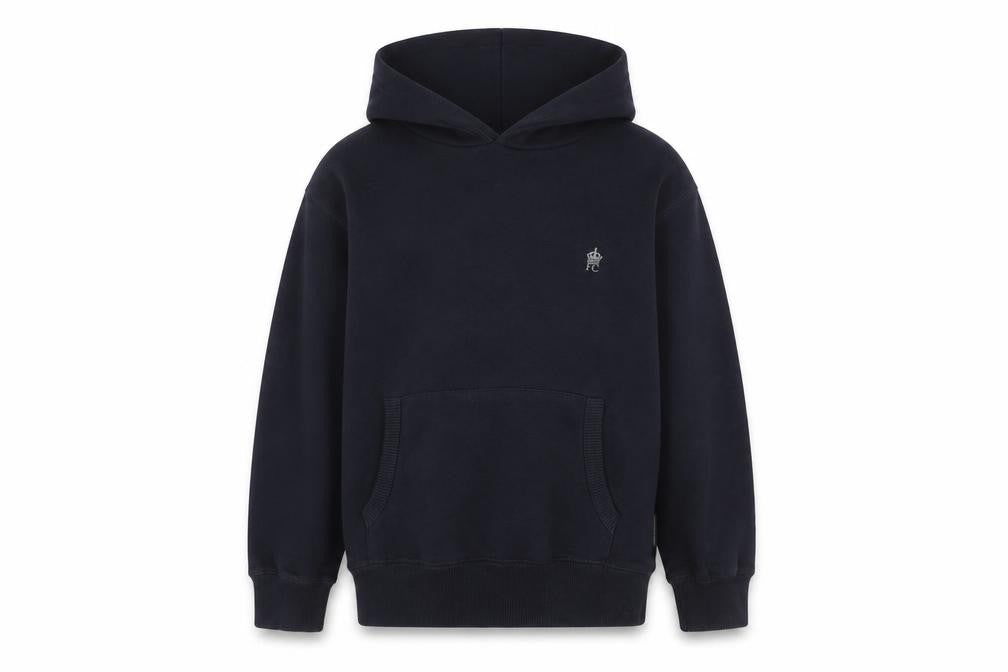 French Connection Boys Black Cotton Pullover Hoodie 11-12 Years