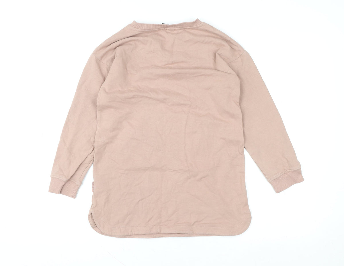 Bekkin Girls Brown Long Sleeve Pullover T-Shirt 8-9 Years Cotton Jersey