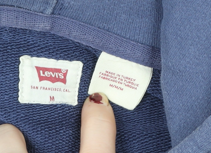 Levi's Men's Blue Pullover Hoodie M Classic Graphic Print