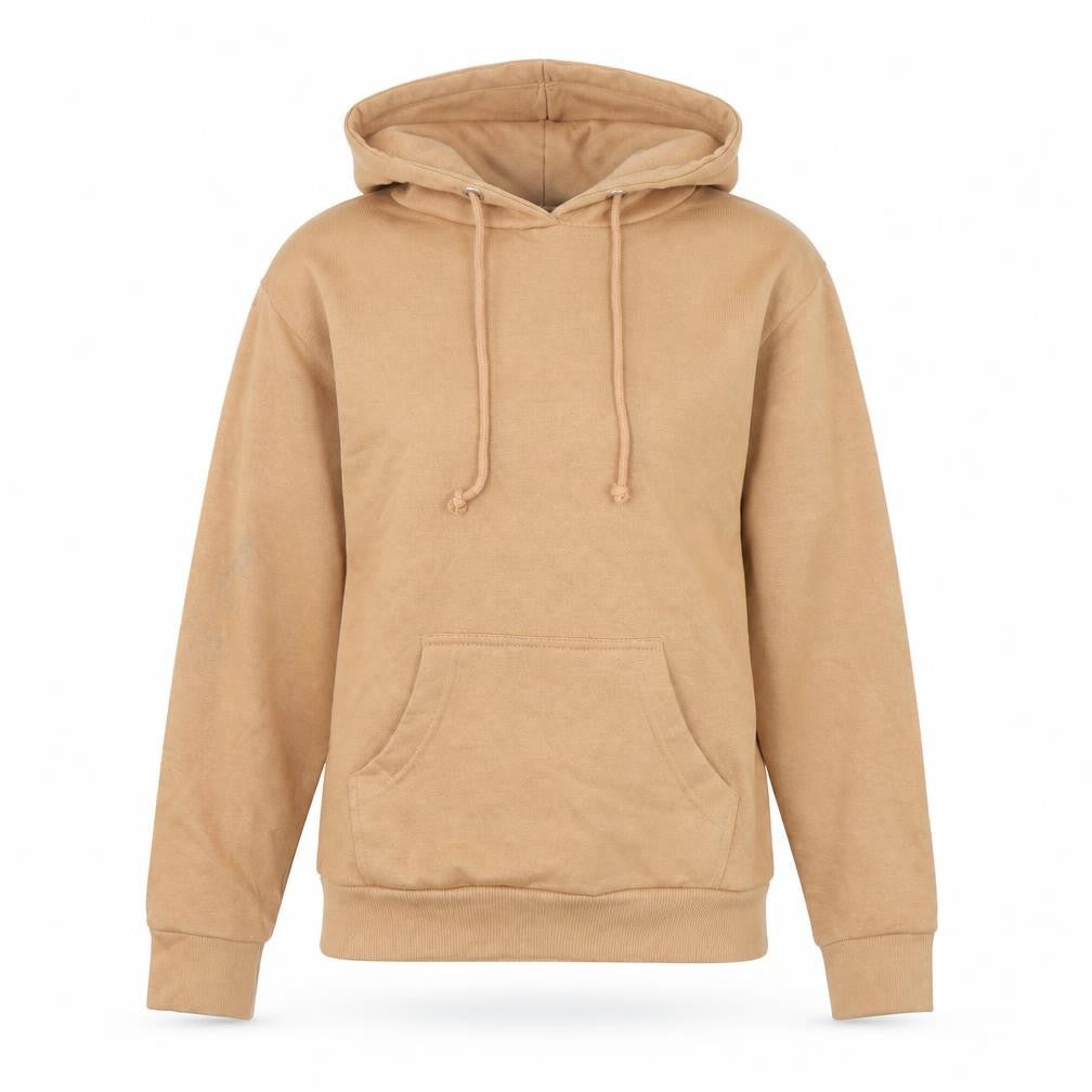 Brave Soul Women Beige Pullover Hoodie XS Cotton Blend Casual