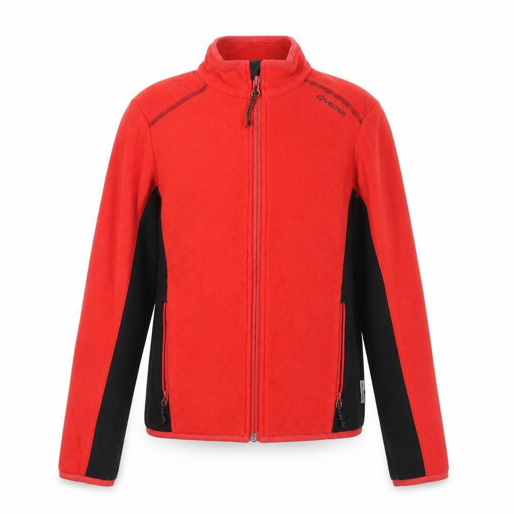 Quechua Boys Red Full Zip Fleece Sweatshirt 12 Years Hiking Outdoor