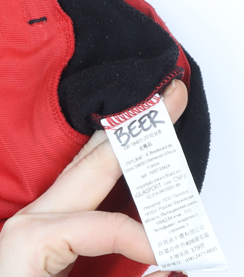 Quechua Boys Red Full Zip Fleece Sweatshirt 12 Years Hiking Outdoor