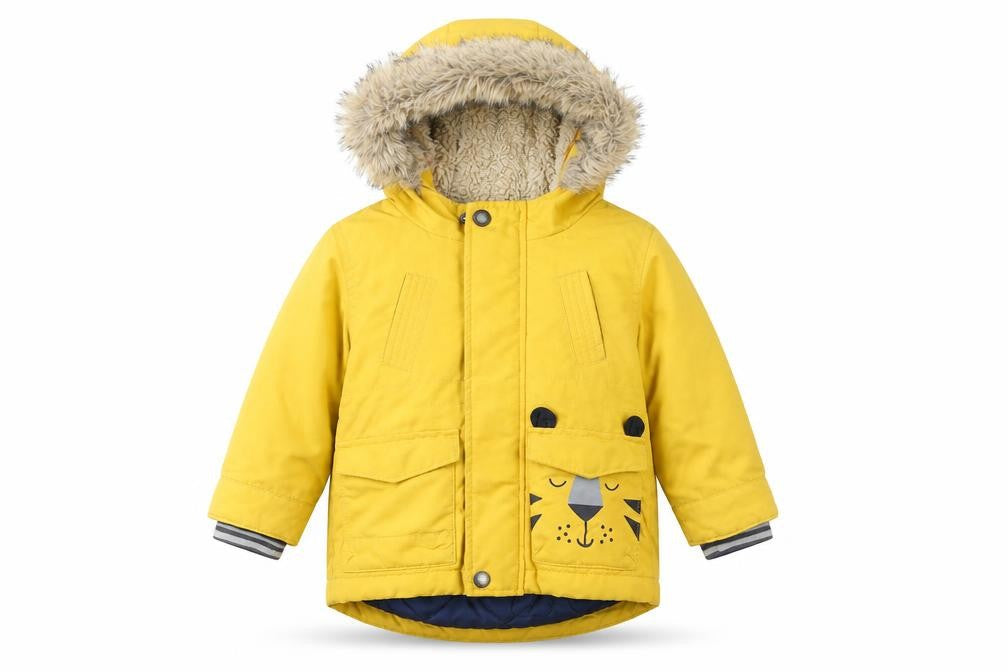 Next Unisex Baby Yellow Tiger Hooded Padded Parka Coat 12-18 Months
