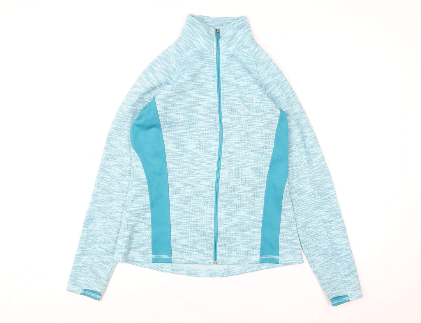 Tek Gear Womens Blue Full Zip Sweatshirt Medium Polyester Activewear
