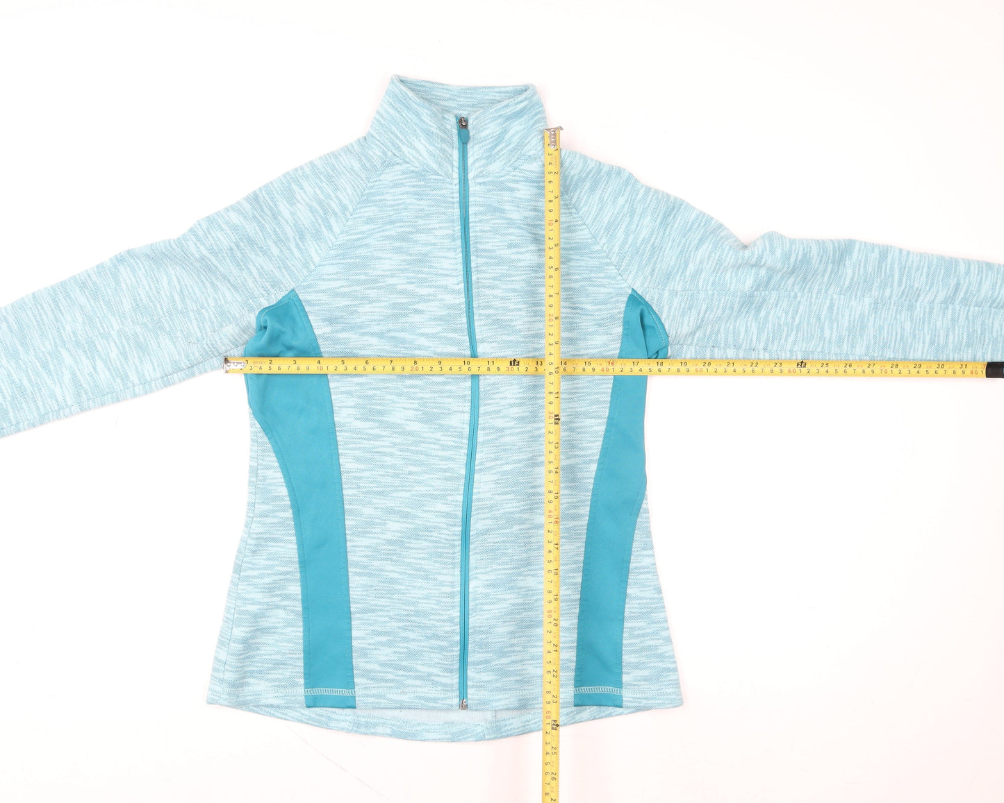 Tek Gear Womens Blue Full Zip Sweatshirt Medium Polyester Activewear