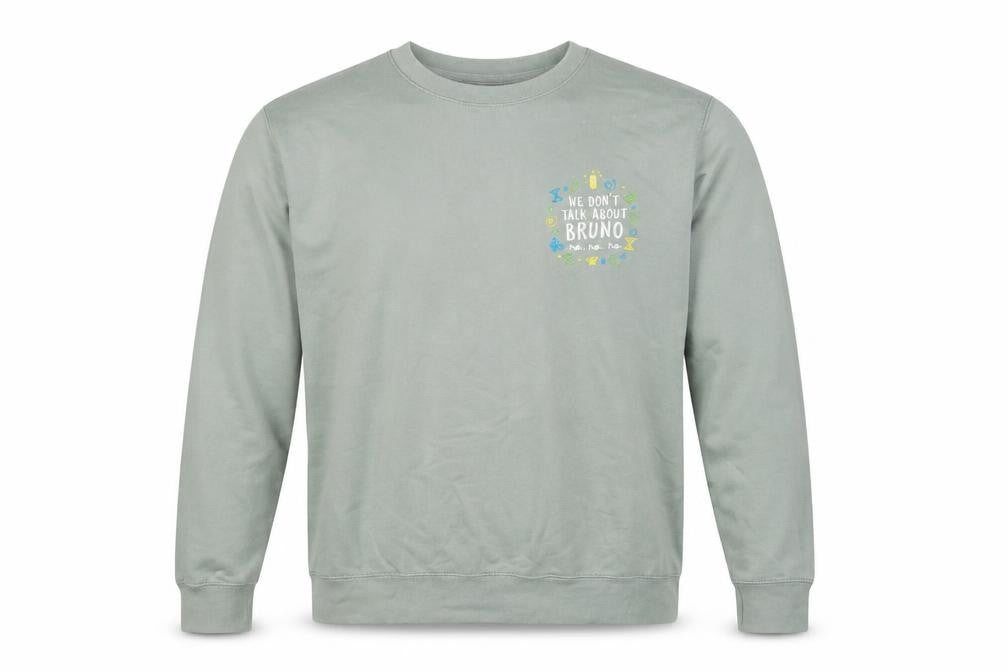 TEEQ Men's Green 'We Don't Talk About Bruno' Sweatshirt Size L
