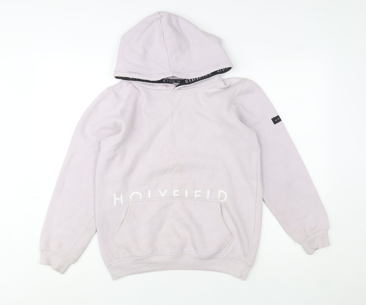 Holyfield Girls Beige Pullover Hoodie 10-12 Years Fleece Cotton Blend