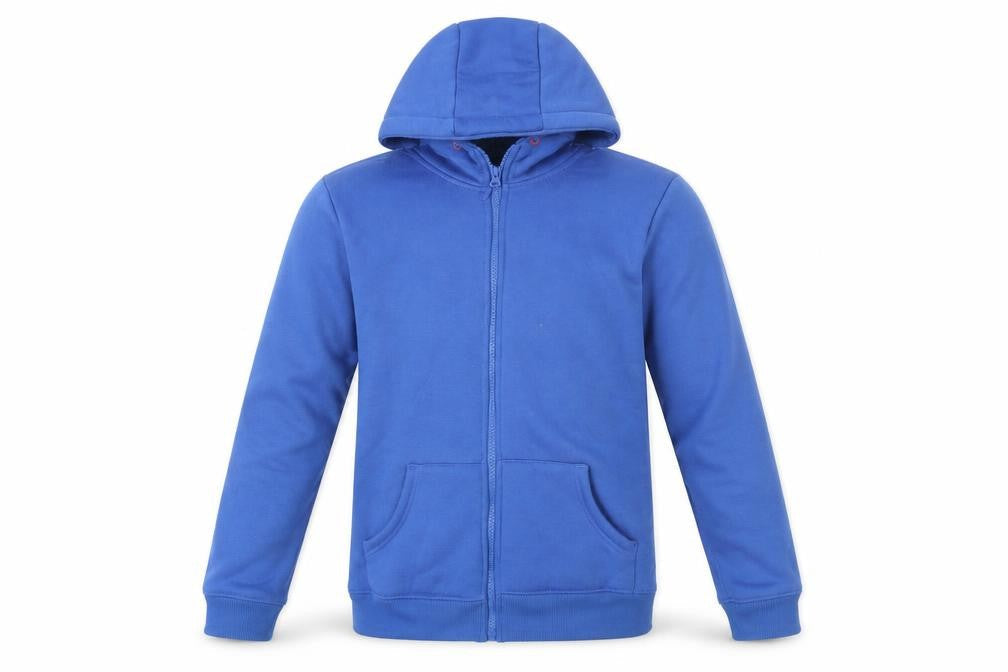 Mountain Warehouse Boys Blue Fleece Lined Hooded Full Zip Jacket 13 Years