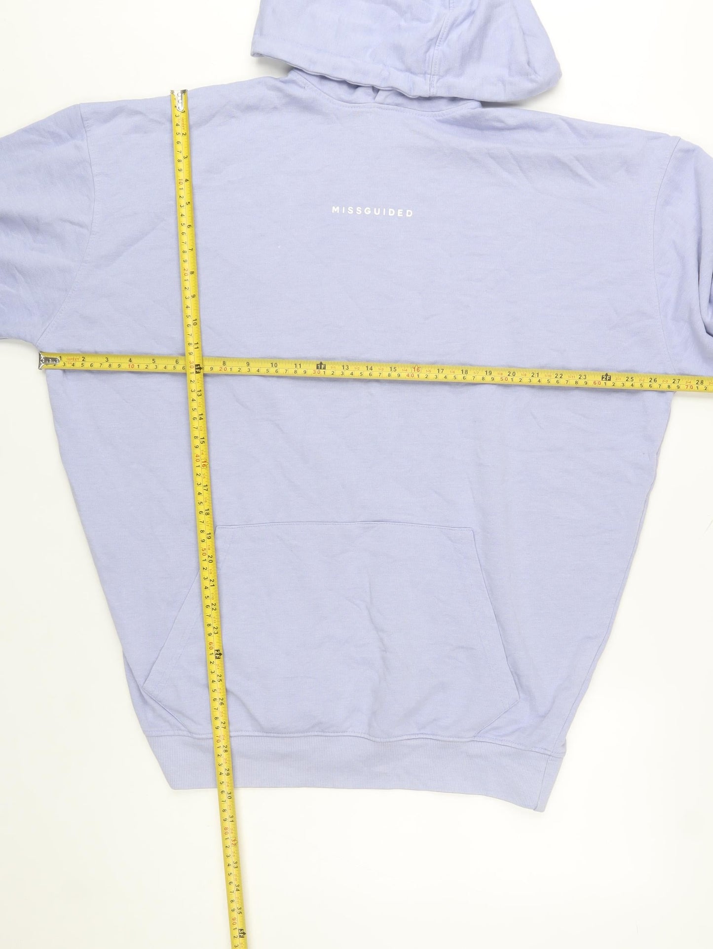 Missguided Women’s Lilac Pullover Hoodie UK 8 Relaxed Fit Cotton Blend